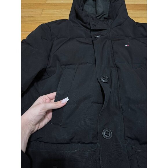Tommy Hilfiger Men’s Parka Coat Black Warm Like Down Size M READ DESCRIPTION - Picture 7 of 16